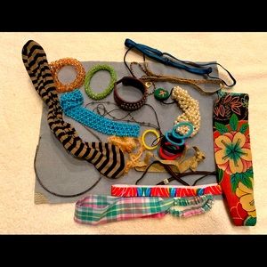 Lot of hair accessories, bracelets, hair ties, Nanette Lepore, Swarovski Crystal